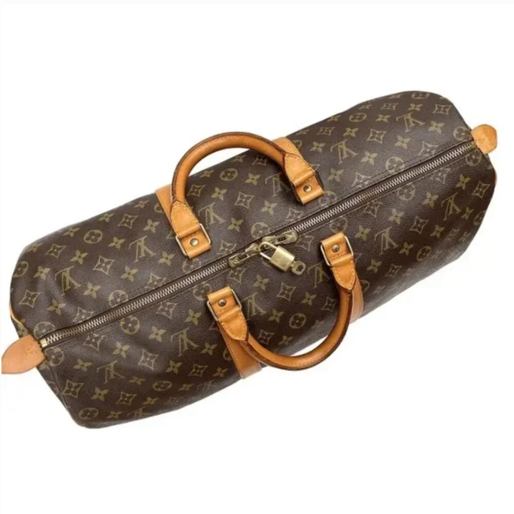 LOUIS VUITTON Bandouliere VINTAGE MONOGRAM KEEPALL 50 TRAVEL DUFFLE BAG